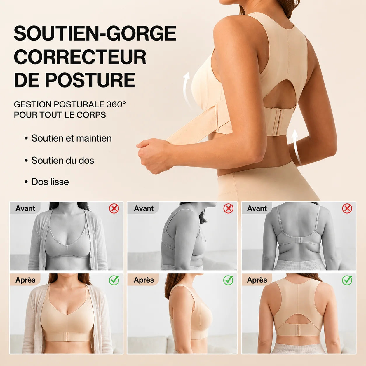 Soutien-gorge correcteur de posture Boobelia