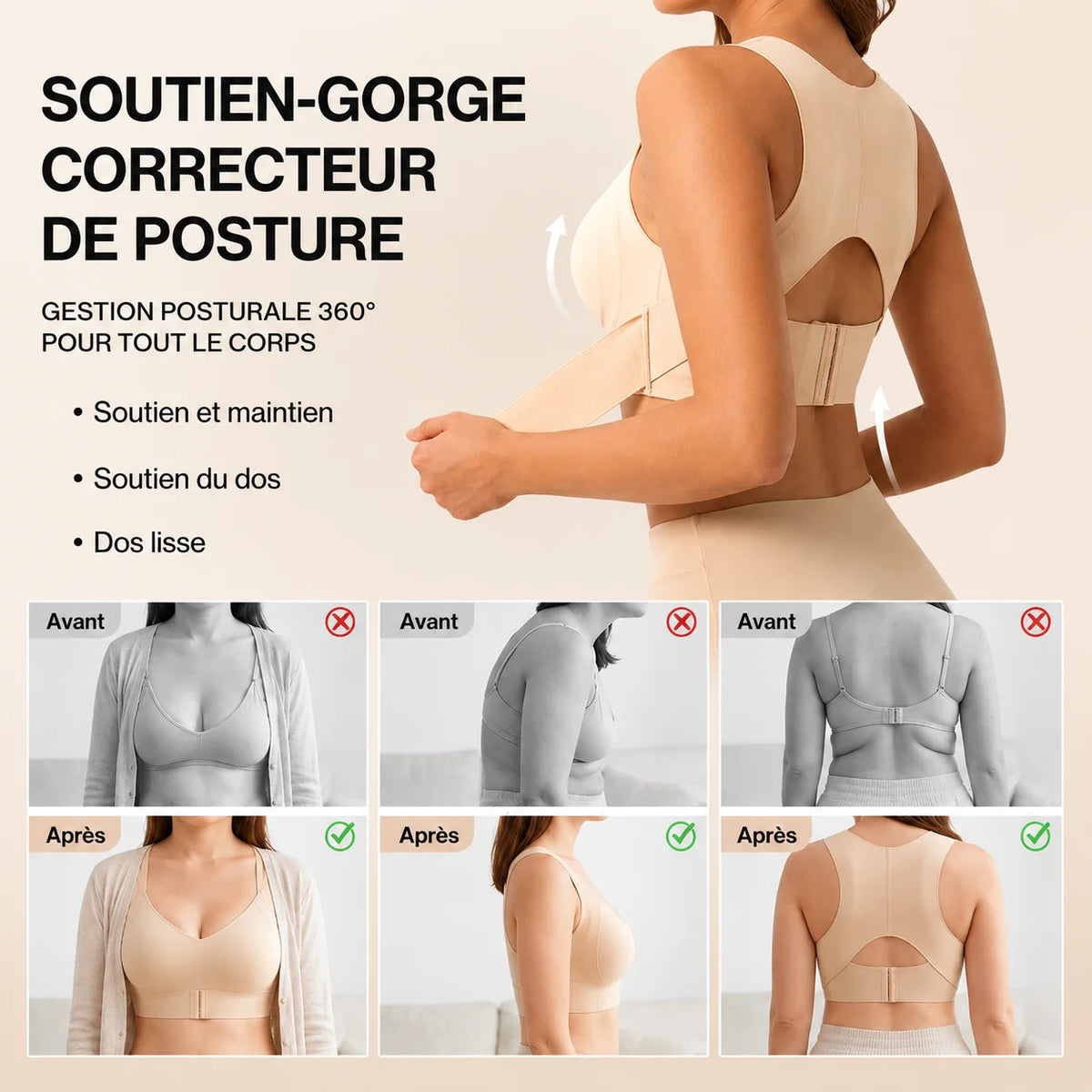 Soutien-gorge correcteur de posture Boobelia