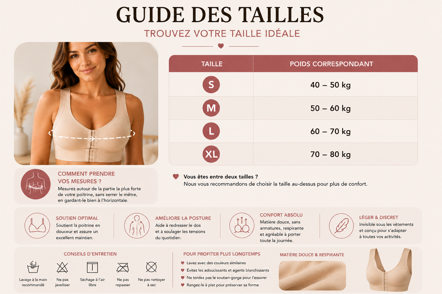 Soutien-gorge correcteur de posture Boobelia